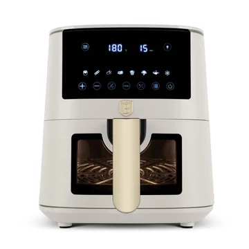 Berlinger Haus Sahara Forró levegős fritőz, 5 L, átlátszó ablakkal, matt krém BH/9490