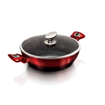 Berlinger Haus Burgundy Metallic Line Indukciós alacsony lábas fedővel 24cm BH/1262 Berlinger Haus Burgundy Metallic Line Indukciós alacsony lábas fedővel 24cm BH/1262