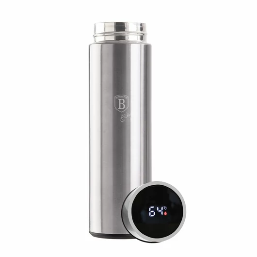 Berlinger Haus Metallic Line Ezüst termosz LED kijelzővel, 450 ml BH/7956