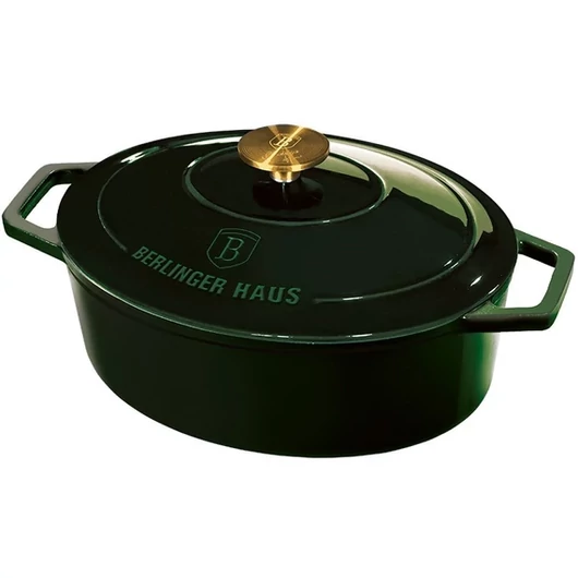 Berlinger Haus Emerald Collection Ovális öntöttvas lábas, 32cm BH/6520