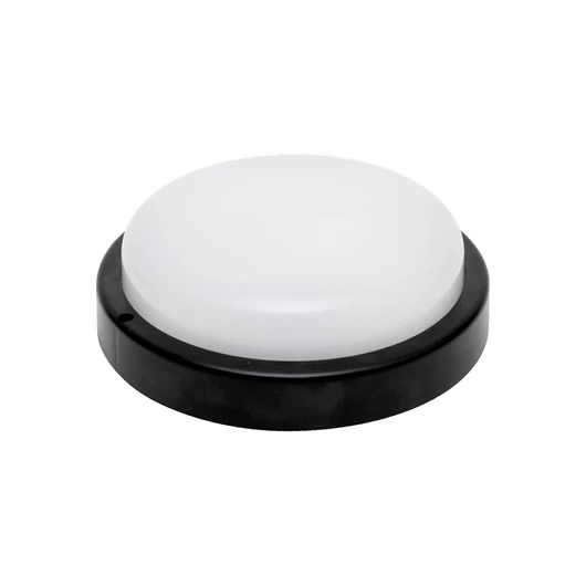 HOME LED-es fali/mennyezeti lámpa, kör alakú, fekete, 18W, 4000K, 1200 lumen, IP54, RCC18LEDBK