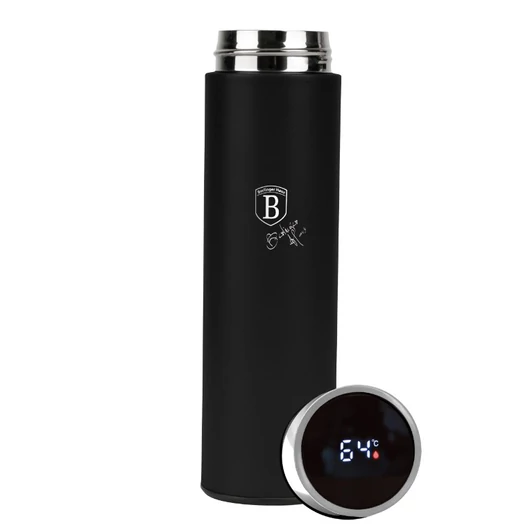 Berlinger Haus Matte Black Collection termosz LED kijelzővel, 500 ml BH/9681