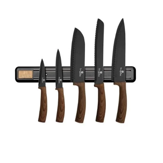 Berlinger Haus 6 részes késkészlet fali mágneses késtartóval Ebony Rosewood BH/2540