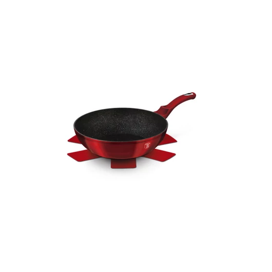 Berlinger Haus Metallic Burgundy Line Wok , 30cm, márvány bevonat BH/6166