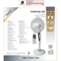 Kép 2/4 - Home Álló ventilátor távirányítóval 40cm, állítható magasság, 45W Fehér - SFP40