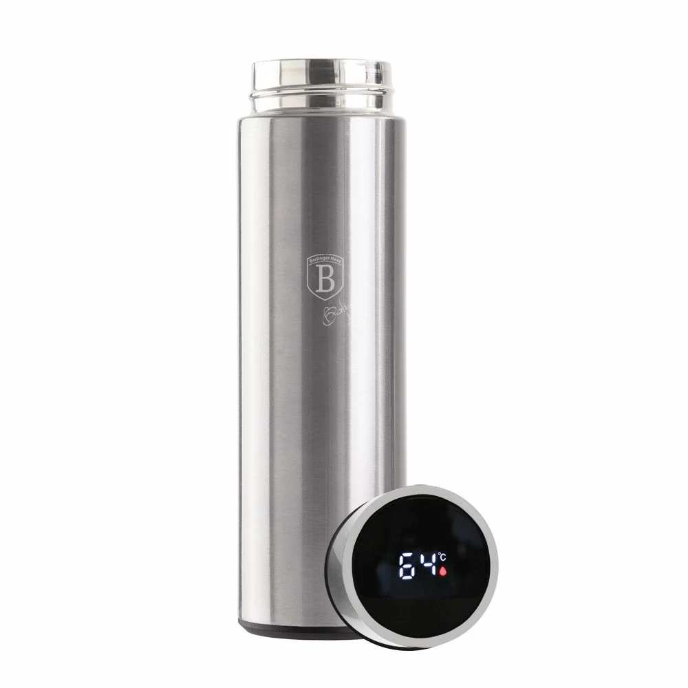 Berlinger Haus Metallic Line Ezüst termosz LED kijelzővel, 450 ml BH/7956
