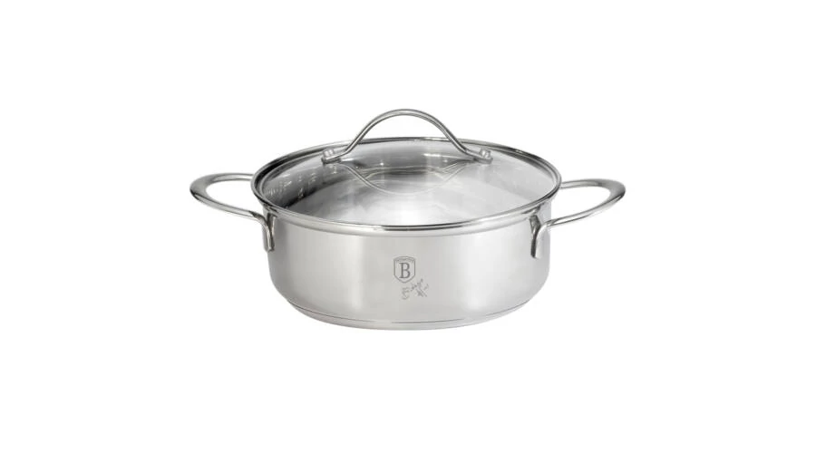 Berlinger Haus BH/6280 Alacsony lábas fedővel, 24 cm, Silver Jewellery Collection