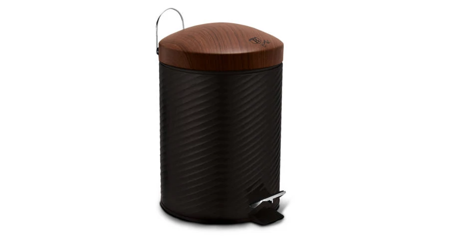 Berlinger Haus Ebony Rosewood Line rozsdamentes szemetes, 5 L, fekete/rózsafa BH/6448
